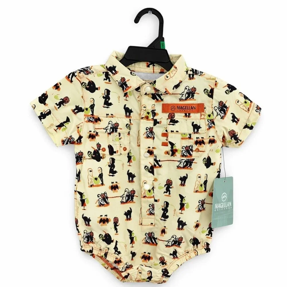 Magellan Outdoors Baby Boys‎ Halloween Fish Gear Bodysuit 6-9M NWT UPF30